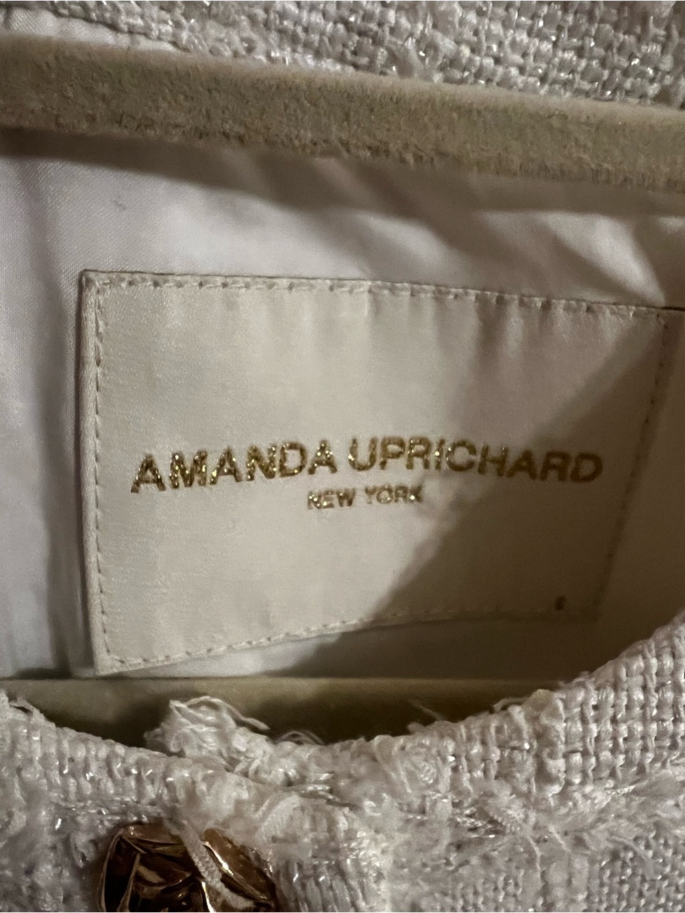 Amanda Uprichard Roswell Top in Kerrigan White Tweed - Picture 5 of 6
